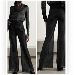 GABRIELA HEARST Rhein silk-organza flared pants $1850